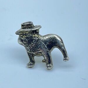 Mack Truck Bulldog Vintage Company Emblem Jacket Lapel Hat Pin Goldtone Patina